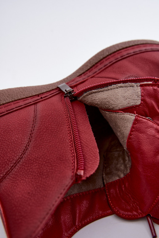 Stivaletti isolati in ecopelle Artiker color bordeaux