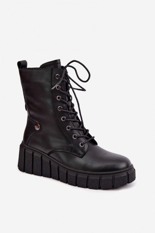 Stivaletti da donna caldi con plateau T.Sokolski AN Z26-160 color nero