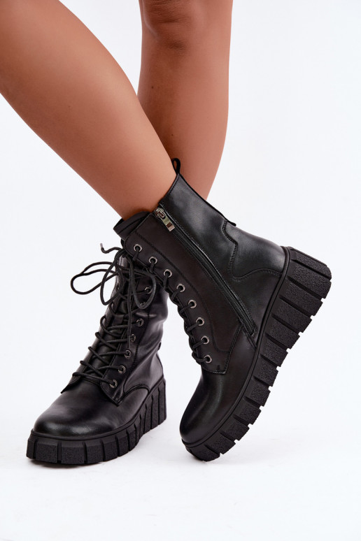 Stivaletti da donna caldi con plateau T.Sokolski AN Z26-160 color nero