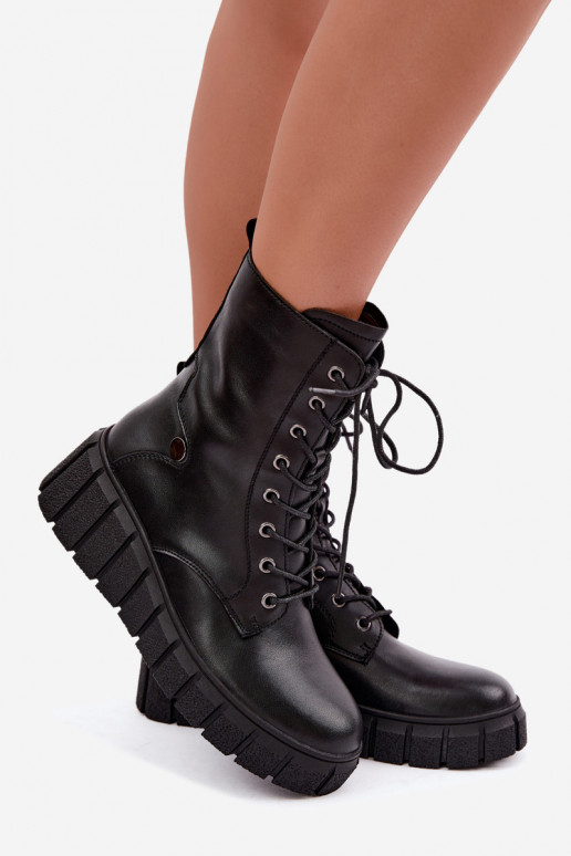 Stivaletti da donna caldi con plateau T.Sokolski AN Z26-160 color nero