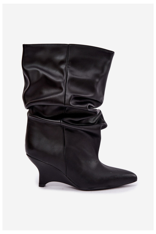 Stivaletti slouchy con piattaforma nera Ilyna
