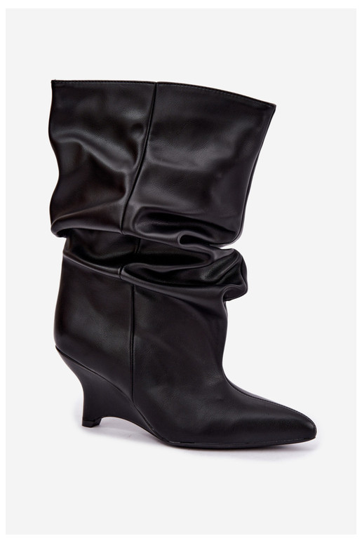Stivaletti slouchy con piattaforma nera Ilyna