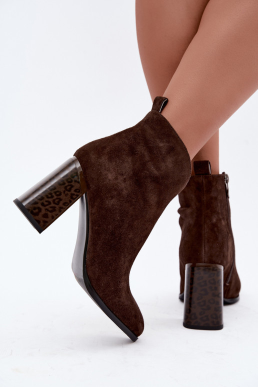 Stivaletti in suede con isolamento interno in cioccolato Zivella