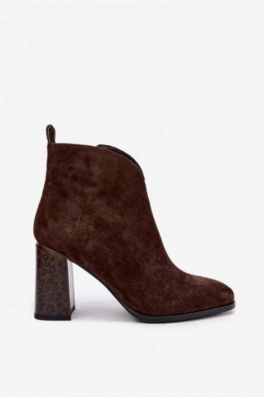 Stivaletti in suede con isolamento interno in cioccolato Zivella