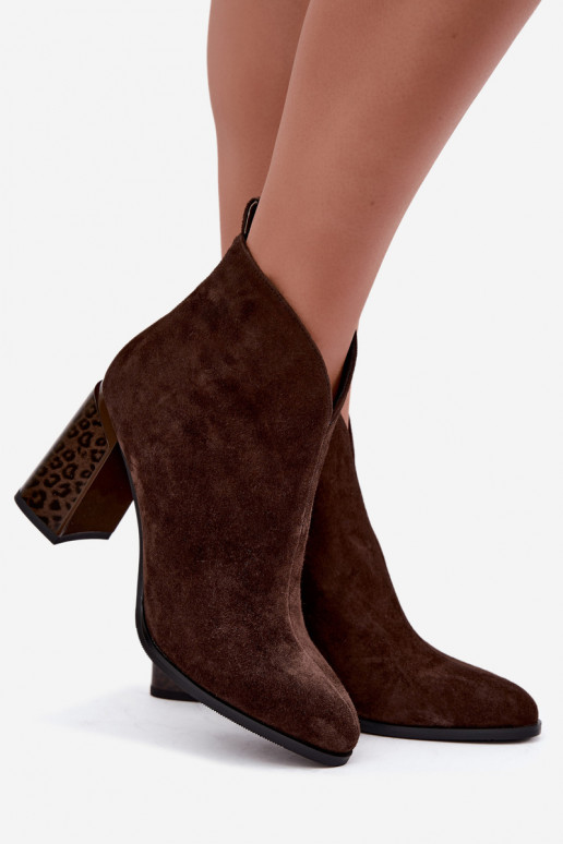 Stivaletti in suede con isolamento interno in cioccolato Zivella