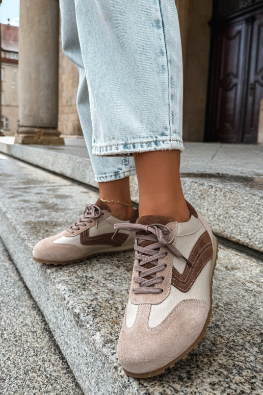 Sneakers Barefoot in ecopelle scamosciata color sabbia Zazoo N1400
