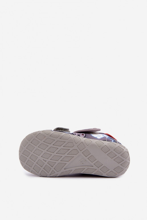 Pantofole per bambini Milami con chiusure adesive in grigio Reathiana