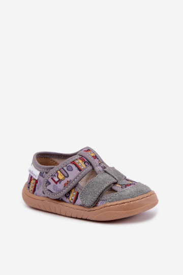 Pantofole per bambini Barefoot Milami in grigio Lumi
