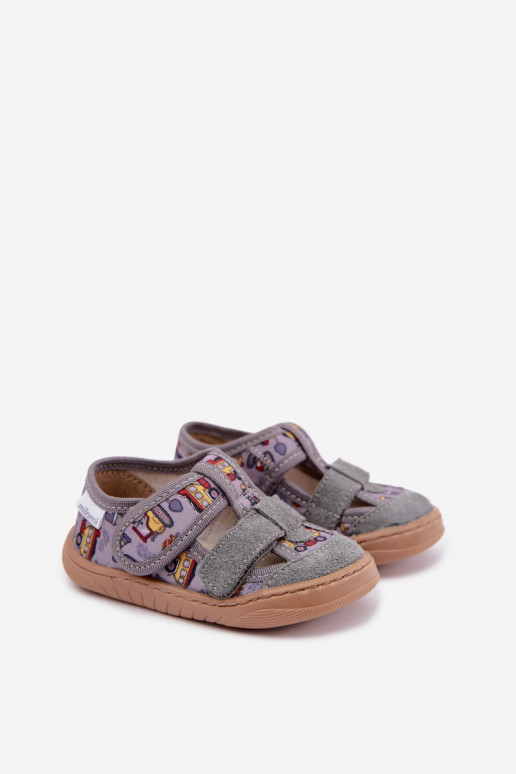 Pantofole per bambini Barefoot Milami in grigio Lumi