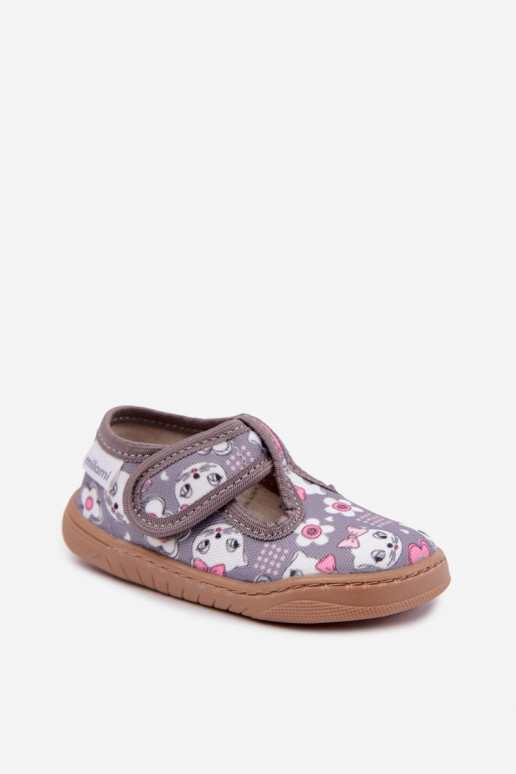 Pantofole per bambini con chiusure adesive Milami grigie Talirae