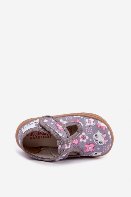 Pantofole per bambini con chiusure adesive Milami grigie Talirae