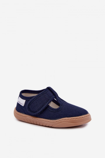 Pantofole per bambini con chiusure adesive Milami blu scuro Talirae