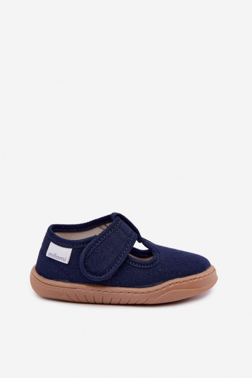 Pantofole per bambini con chiusure adesive Milami blu scuro Talirae