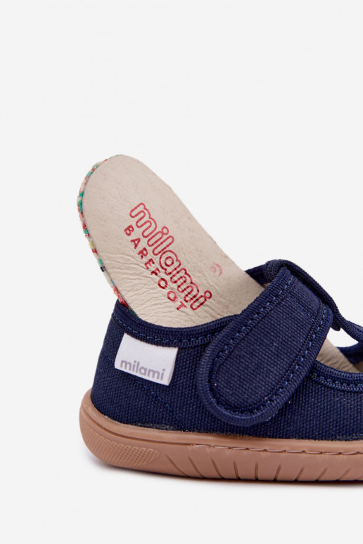 Pantofole per bambini con chiusure adesive Milami blu scuro Talirae