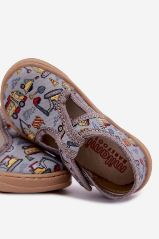 Pantofole per bambini con chiusure adesive Milami grigie Talirae