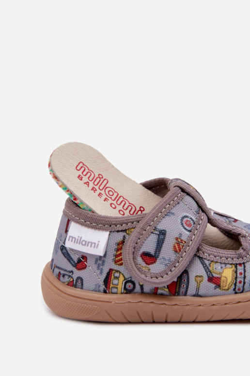 Pantofole per bambini con chiusure adesive Milami grigie Talirae