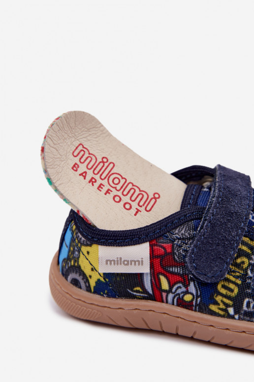 Pantofole per ragazzi Milami blu scuro Saphira