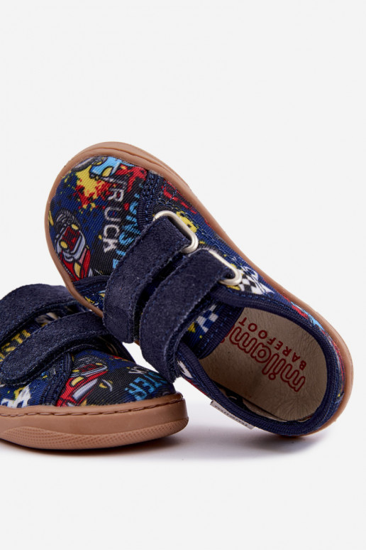 Pantofole per ragazzi Milami blu scuro Saphira