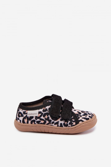 Pantofole per bambini con stampa leopardata Milami sabbia Saphira 2