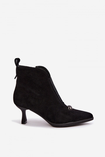 Scarpe da donna in faux suede con tacco T.Sokolski S2 Z26-281 color nero 2
