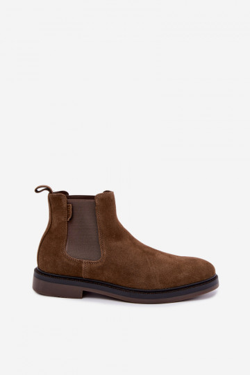 stivaletti eleganti da uomo in suede sintetico Big Star UU174277 color khaki 2