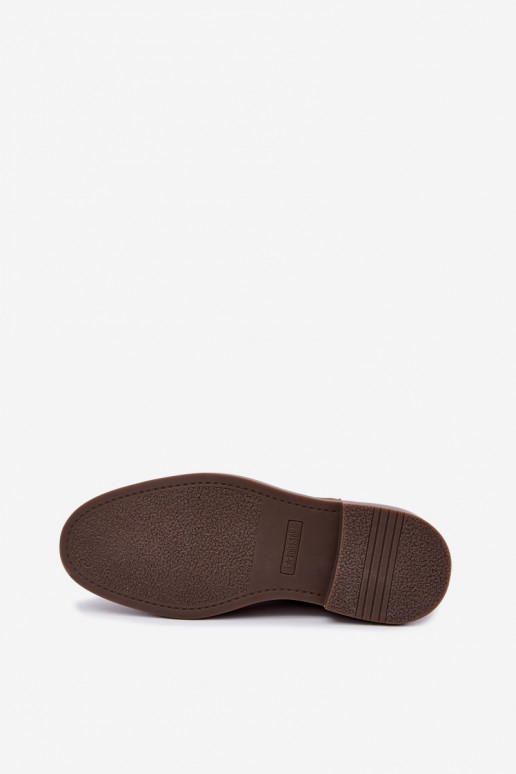 stivaletti eleganti da uomo in suede sintetico Big Star UU174277 color khaki