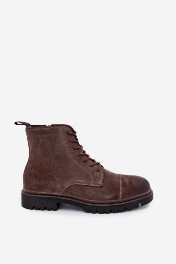 scarpe in suede da uomo Big Star UU174220 color marrone 2