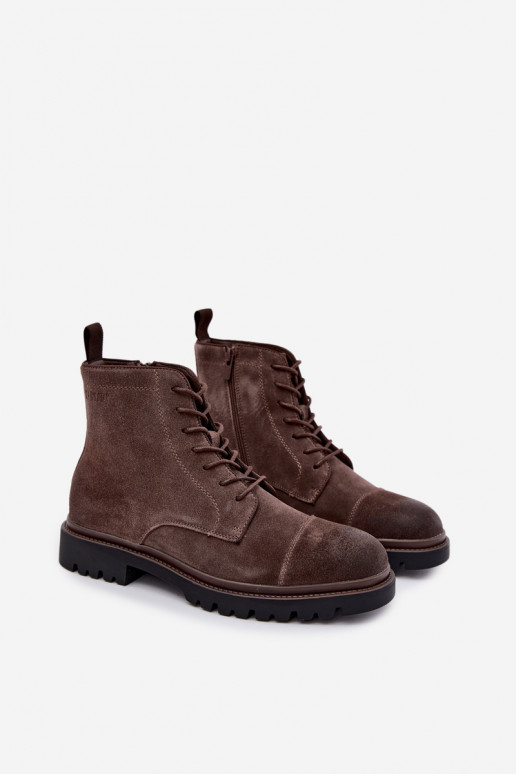 scarpe in suede da uomo Big Star UU174220 color marrone