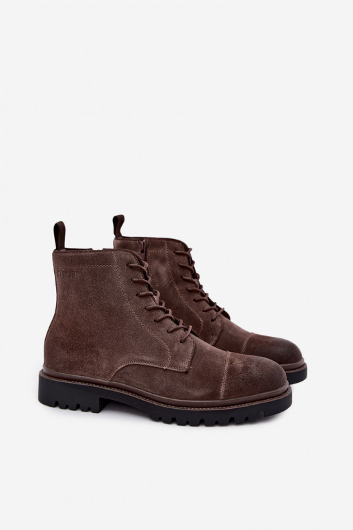 scarpe in suede da uomo Big Star UU174220 color marrone