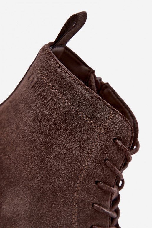scarpe in suede da uomo Big Star UU174220 color marrone