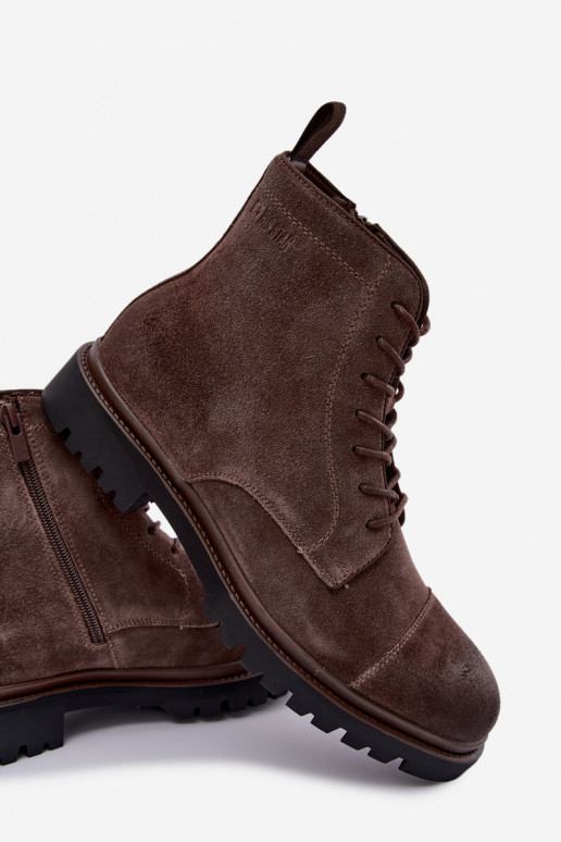 scarpe in suede da uomo Big Star UU174220 color marrone