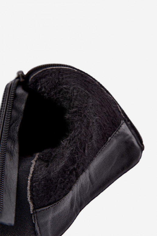 Stivaletti caldi e stilosi con plateau e dettagli decorativi in nero Solavie