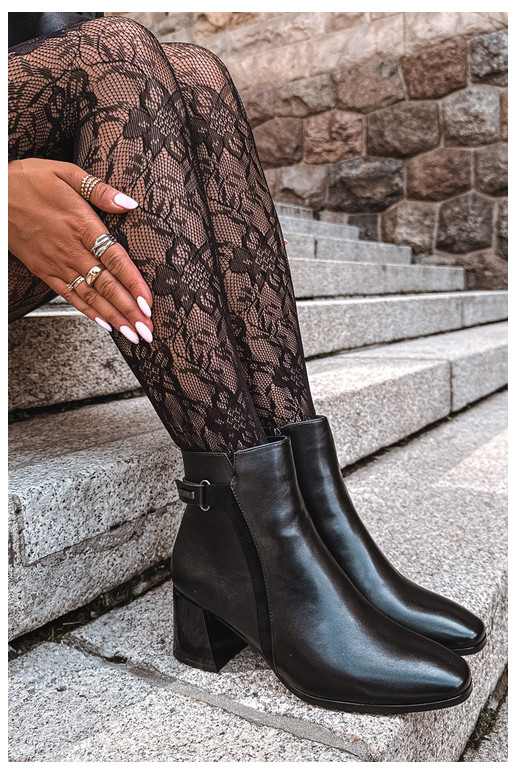 Stivaletti caldi con tacchi in nero Vinceza 58660