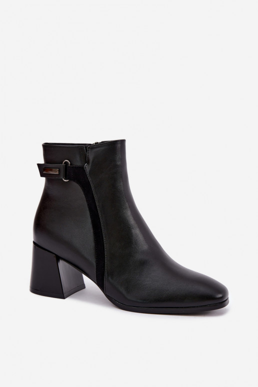Stivaletti caldi con tacchi in nero Vinceza 58660