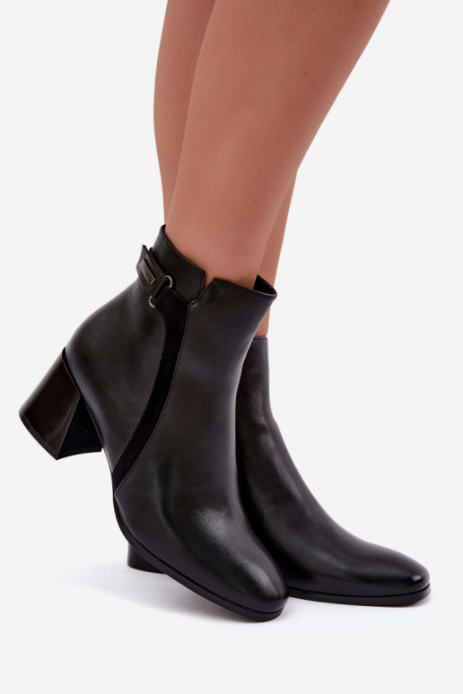 Stivaletti caldi con tacchi in nero Vinceza 58660