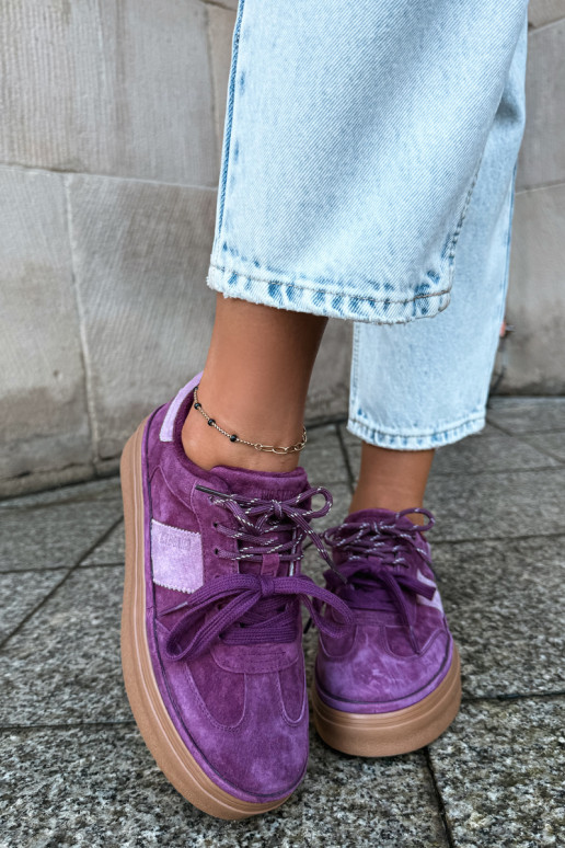 Sneakers viola da donna in suede sintetico con isolamento Big Star UU274772