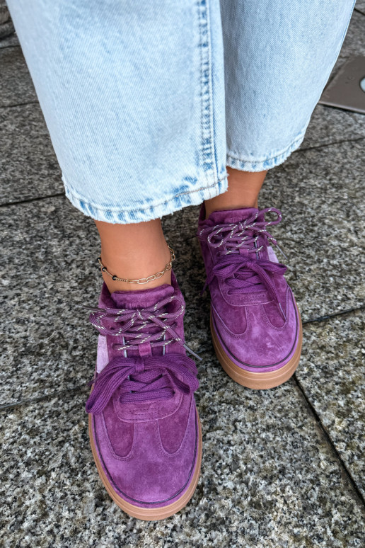 Sneakers viola da donna in suede sintetico con isolamento Big Star UU274772