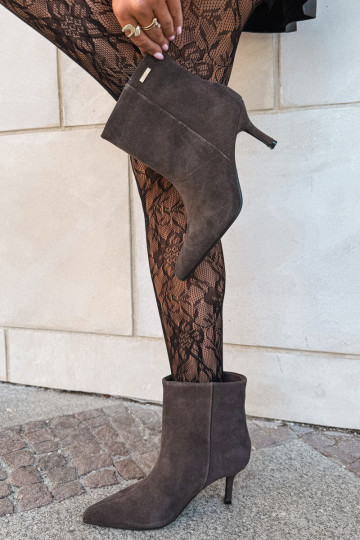 Stivali in suede con tacchi sottili e isolamento, slip-on Big Star UU274492 marroni