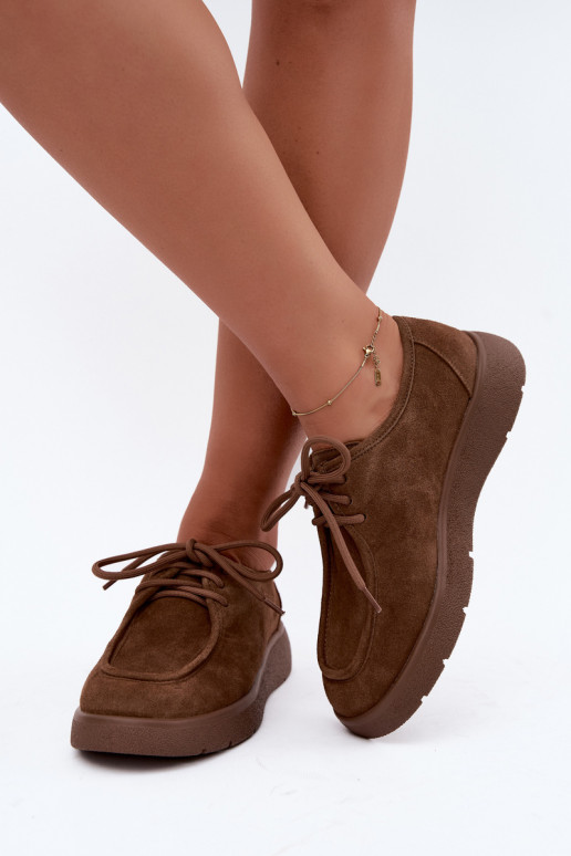 Scarpe da donna in ecopelle scamosciata Tai turiciejka K7189-04 sabbia