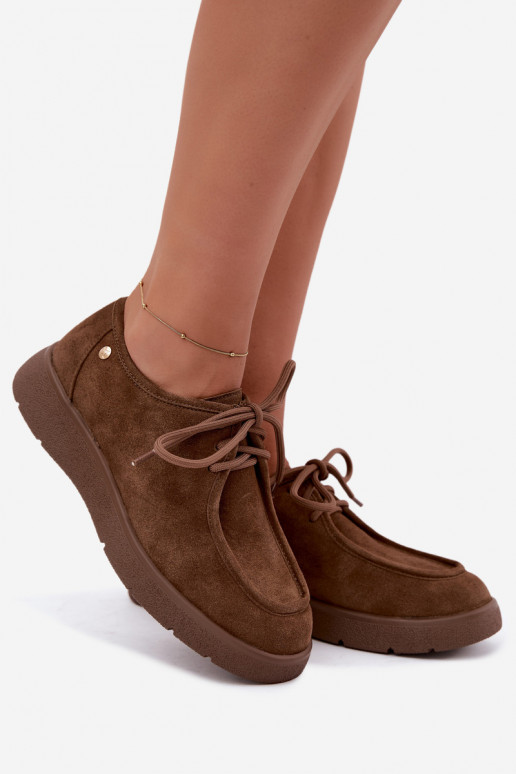 Scarpe da donna in ecopelle scamosciata Tai turiciejka K7189-04 sabbia