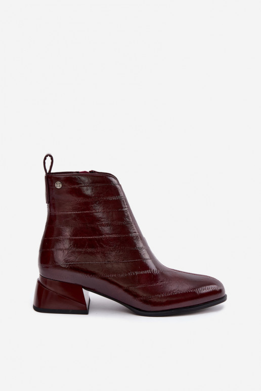 Stivaletti in pelle isolati Klocke Tai turiciejka K7675-23 bordeaux