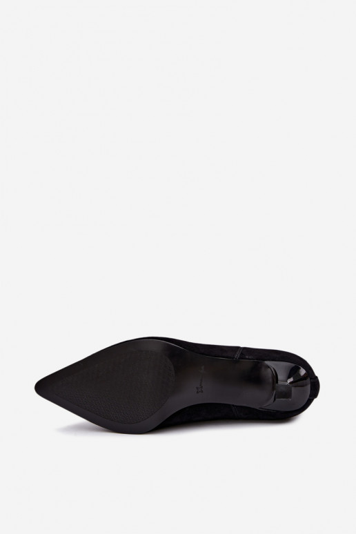 Stivali in suede isolati con tacco Tai turiciejka K7756-01 neri