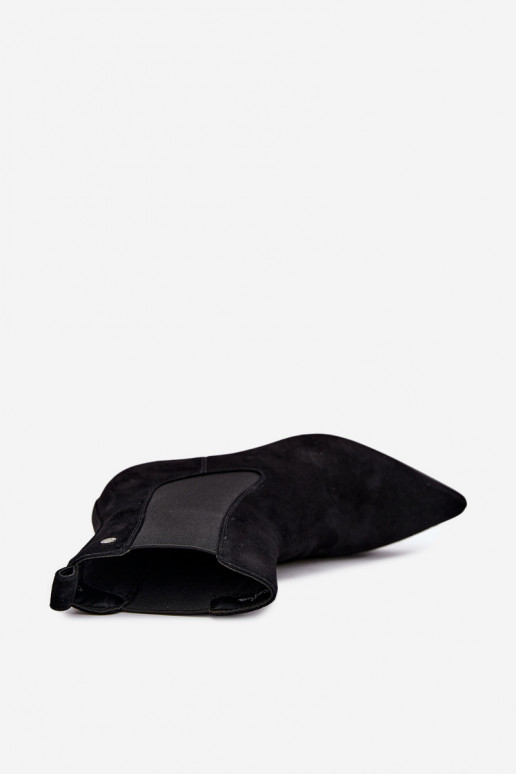 Stivali in suede isolati con tacco Tai turiciejka K7756-01 neri
