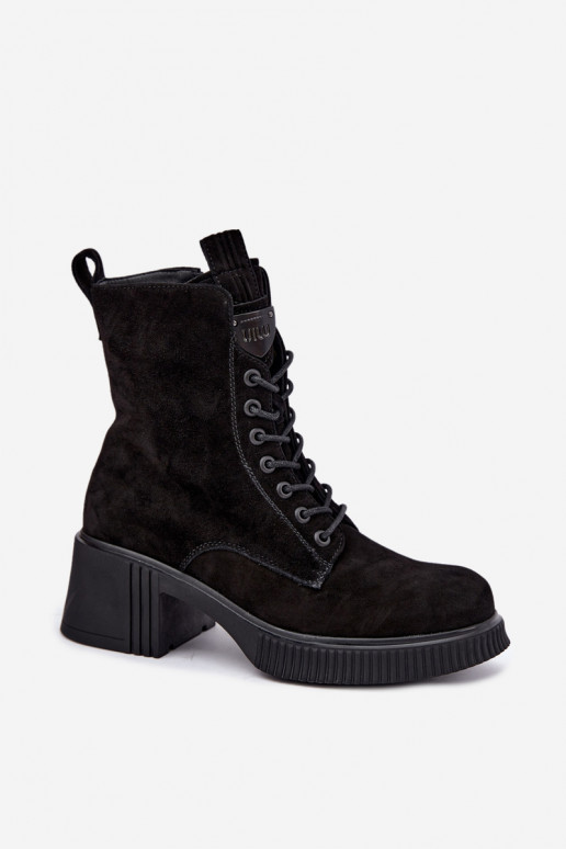 Stivaletti in suede isolati Klocke Tai turiciejka K7675-23 neri