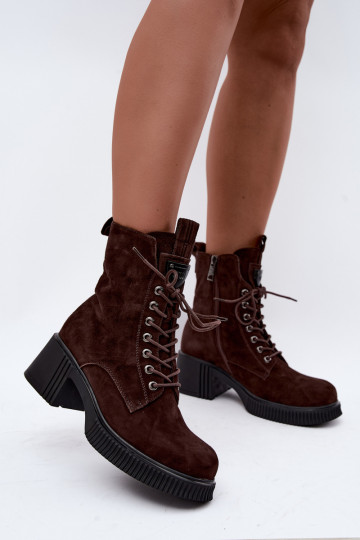 Stivaletti in suede isolati Klocke Tai turiciejka K7675-29 in cioccolato 2