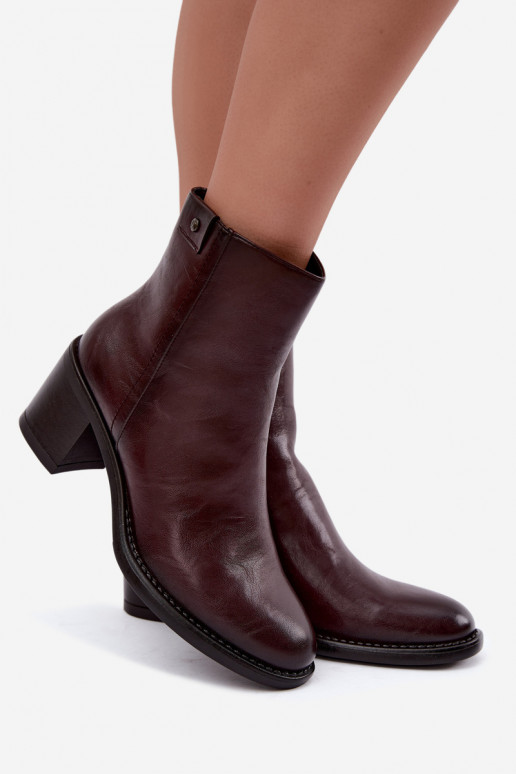 Stivaletti isolati con tacco Vinceza 58655 bordeaux
