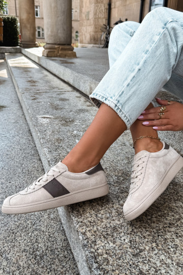 Sneakers da donna in suede sintetico Big Star UU274440 in sabbia 2
