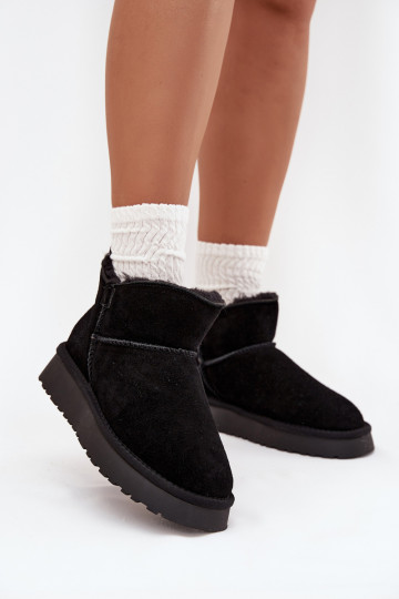 Stivali da neve in suede sintetico isolati con pelliccia interna Vinceza 97961 neri 2