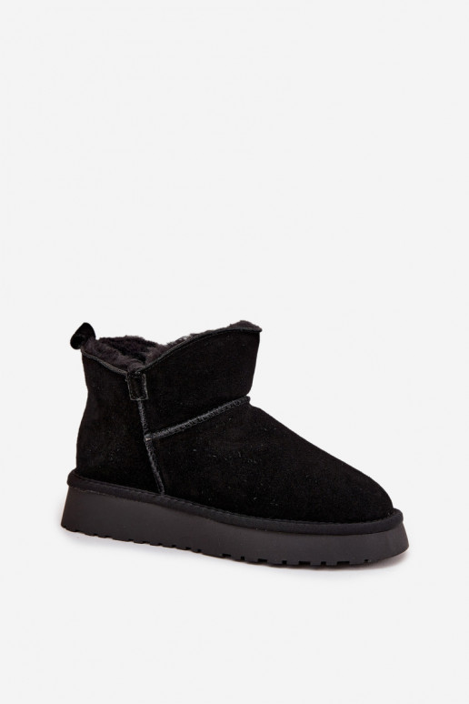 Stivali da neve in suede sintetico isolati con pelliccia interna Vinceza 97961 neri