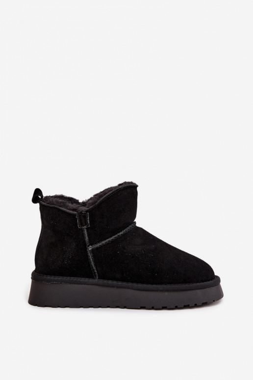 Stivali da neve in suede sintetico isolati con pelliccia interna Vinceza 97961 neri